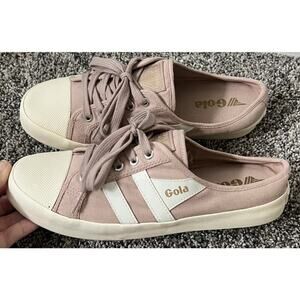 Gola Pink and White Slip-On Sneakers